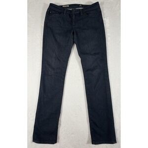 AG Adriano Goldschmied Jeans Women's 28 Black The Stevie Slim Straight Ankle